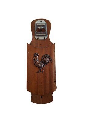 Vintage Victor Goldman VG Japan Rooster Wall Mount Bottle Opener Cap Catcher